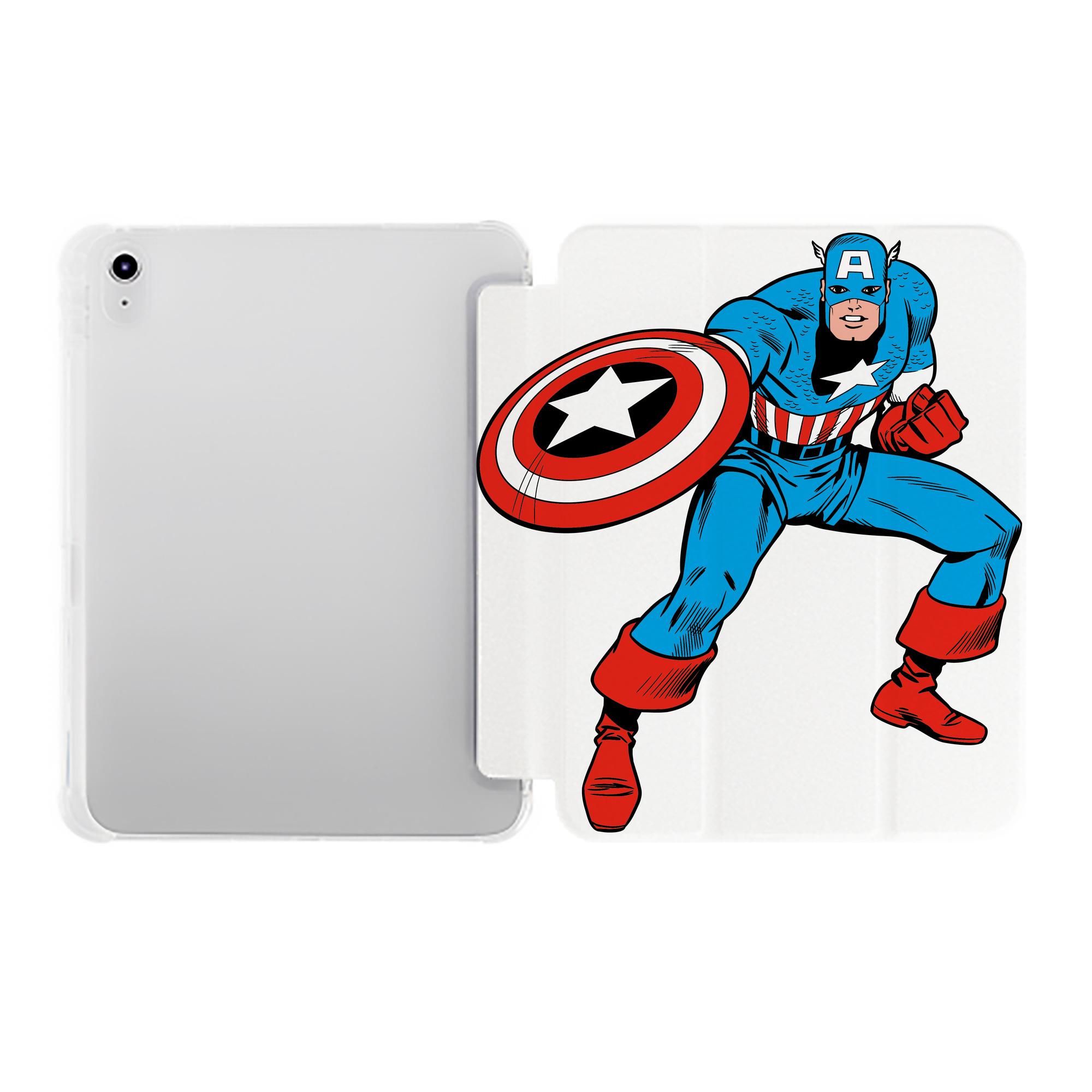 （画像用） アベンジャーズ The Avengers IPad ケース ペン収納付き 三つ折りスタンド PUレザー×シリコン 対応機種9.5/10.5/10.9インチ